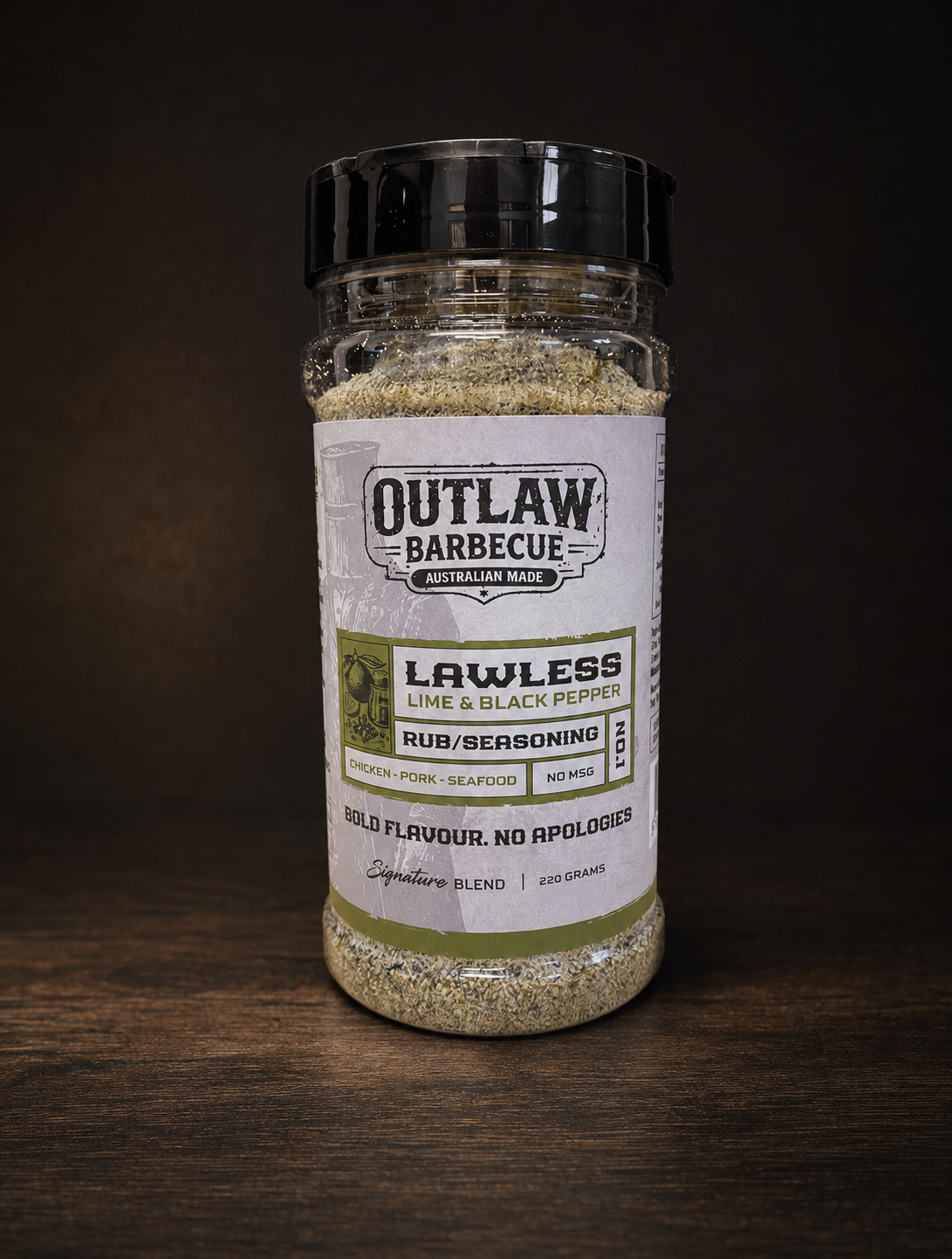 Lawless Lime & Black Pepper Rub & Seasoning – 220g